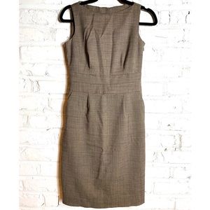 Banana Republic Brown Twill 98% Wool Pocket Dress